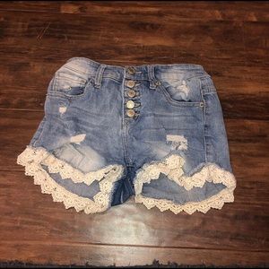 Blue jean shorts